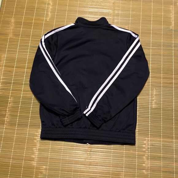 Adidas boys classic 3 striped black zip up Athletic Jacket size L/G - Picture 5 of 6